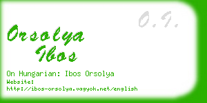 orsolya ibos business card